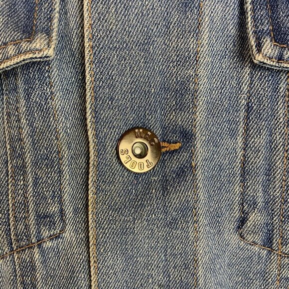 Mac Tools Denim Trucker Jacket Mens L Embroidered Racing Auto Mechanic Style - Picture 5 of 9
